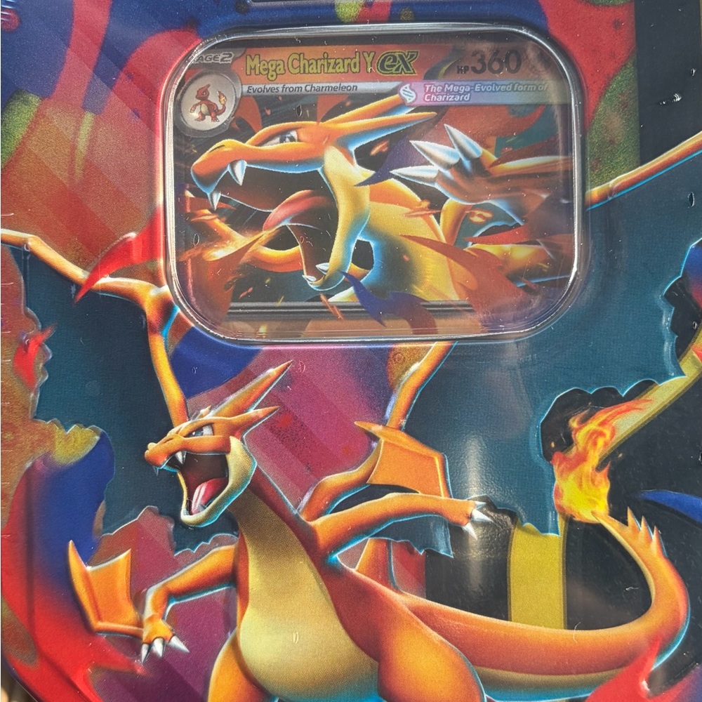 Pokemon Mega Charizard Y EX Tin - Newly Released